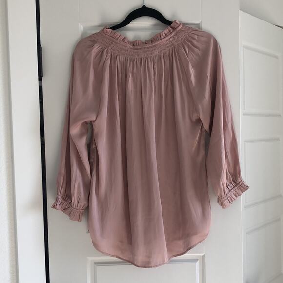 Carmen Marc Valvo Blush Peasant Blouse - - Picture 2 of 5